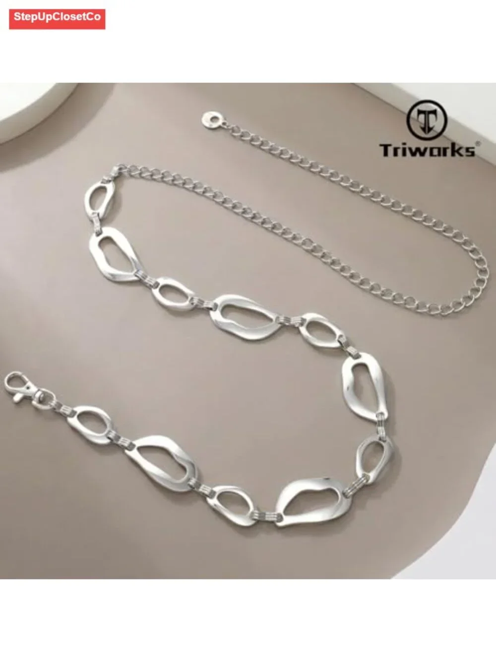 Women's Chunky Chain Waist Belt Metal Link Belt for Dresses